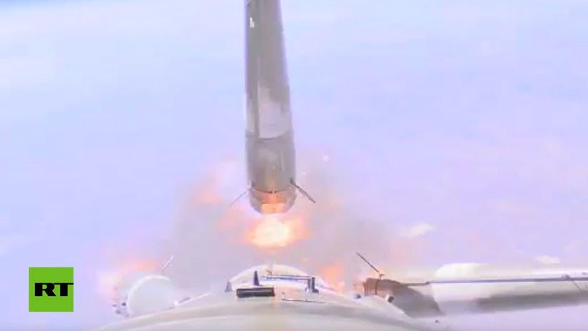 Agencia espacial rusa publica un video del accidente del cohete Soyuz-FG grabado desde la nave