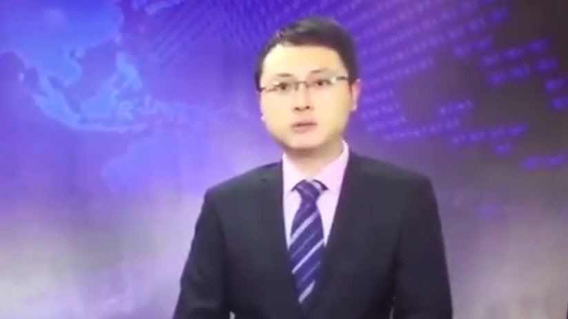 "Que no cunda el pánico": Presentador chino continúa en calma la transmisión tras un sismo (VIDEO)