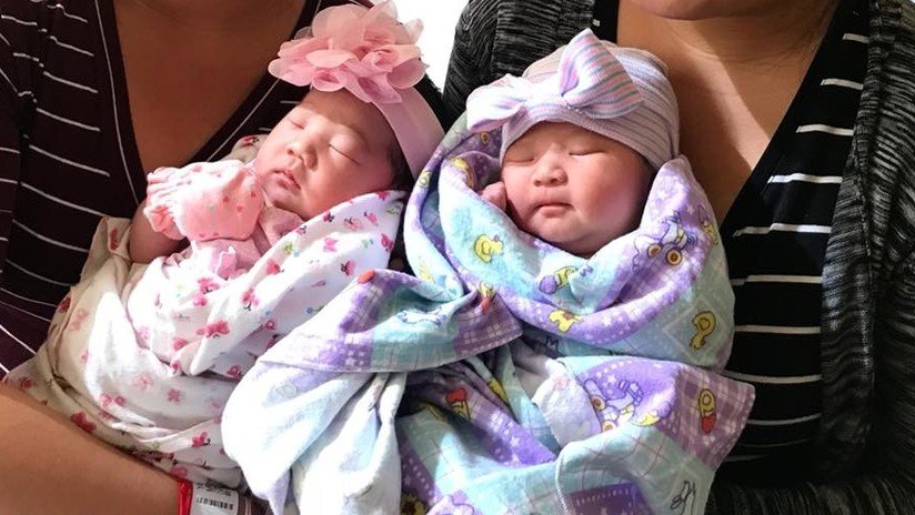 Hermanas gemelas dan a luz a sus hijas con dos horas de diferencia (FOTO)
