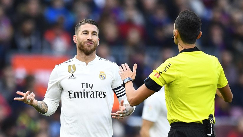 Sergio Ramos lo volvió a hacer: Propinó un codazo a un contrario y quedó impune