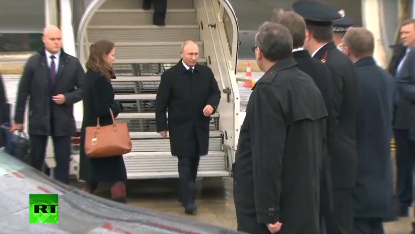 VIDEO: Putin llega a París para los actos por el centenario del fin de la Primera Guerra Mundial