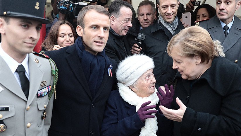 VIDEO: Una francesa de 101 años confunde a Angela Merkel con Brigitte Macron