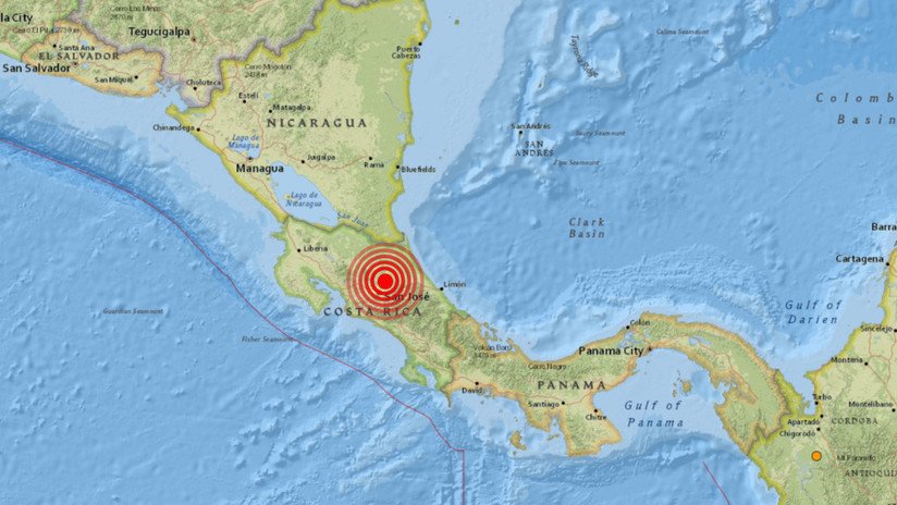 Un sismo de magnitud 5,1 sacude Costa Rica