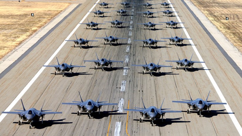 VIDEO: Despegue masivo de cazas F-35A Lightning II en EE.UU.