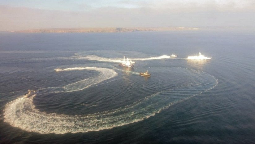Tres barcos ucranianos entran ilegalmente en aguas territoriales rusas (VIDEO)