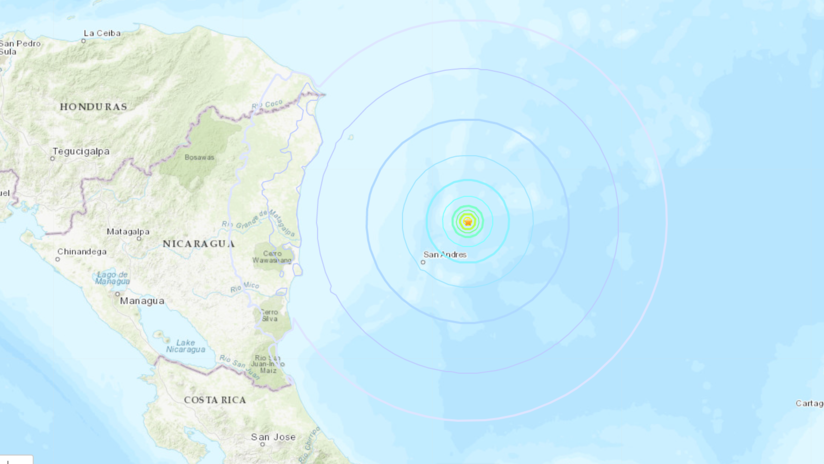 Un sismo de magnitud 5,6 se registra cerca a las costas de la isla colombiana de San Andrés