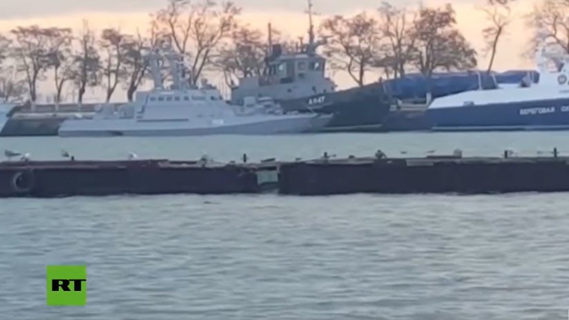 VIDEO: Muestran imágenes de los buques militares de Ucrania capturados por Rusia 