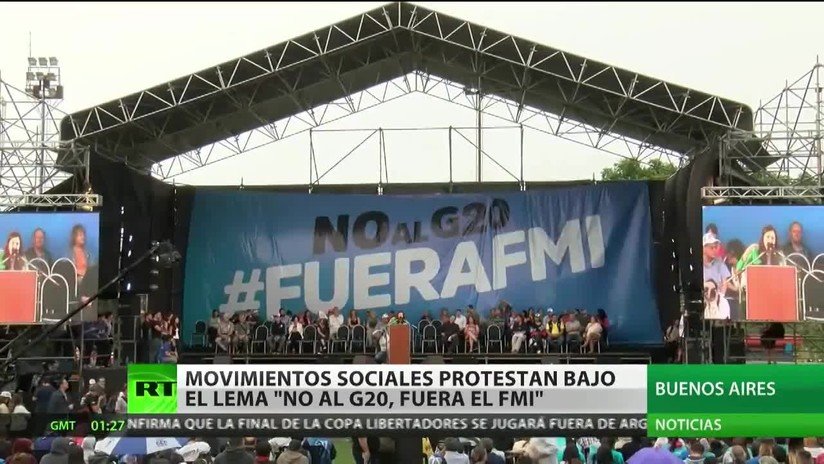Argentina: Movimientos sociales protestan bajo el lema "No al G-20, fuera el FMI"