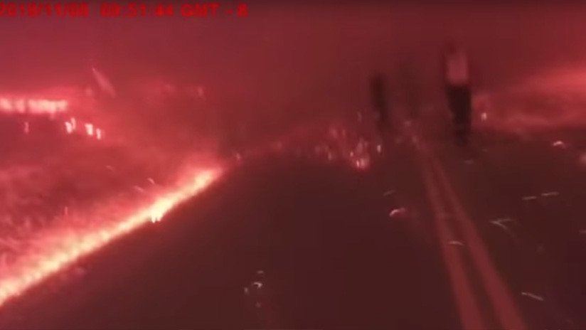 VIDEO: Un rescatista graba una milagrosa evacuación en uno de los incendios de California