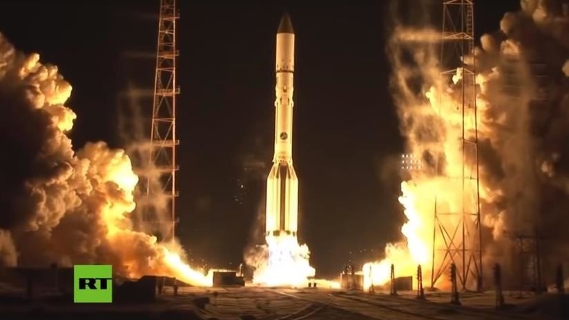 VIDEO: Ministerio de Defensa ruso muestra el lanzamiento del cohete Protón-M con un satélite militar