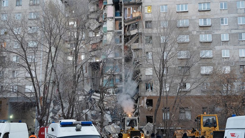 VIDEO: Momento de la explosión de gas en un edificio residencial en Rusia
