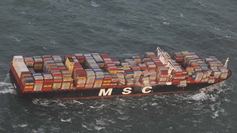 Emiten alerta luego que un barco perdiera contenedores con sustancias químicas en el mar del Norte