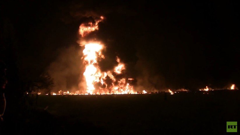 VIDEO: El momento de la mortal explosión del oleoducto en México