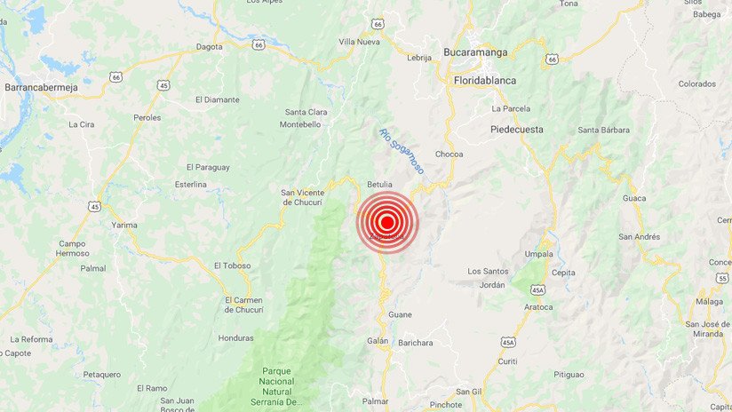 Un fuerte temblor de magnitud 5,4 sacude Colombia