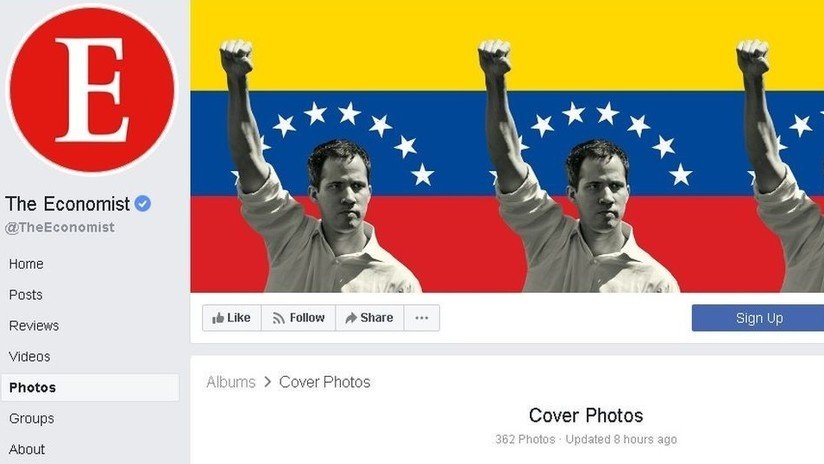 La revista The Economist cambia su perfil de Facebook en apoyo a Guaidó