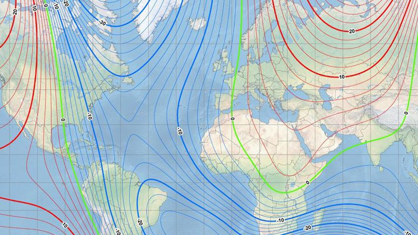 El polo norte magnético se está desplazando hacia Rusia a gran velocidad