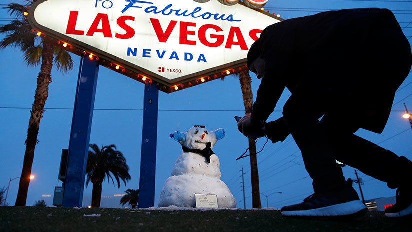 VIDEOS, FOTOS: Nieva en Las Vegas por primera vez en más de 10 años