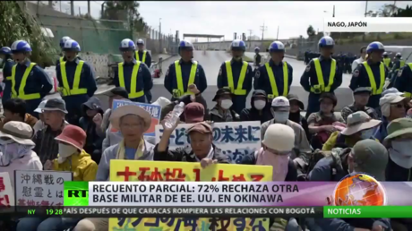Recuento parcial en Okinawa: El 72% de los residentes rechaza la reubicación de una base estadounidense