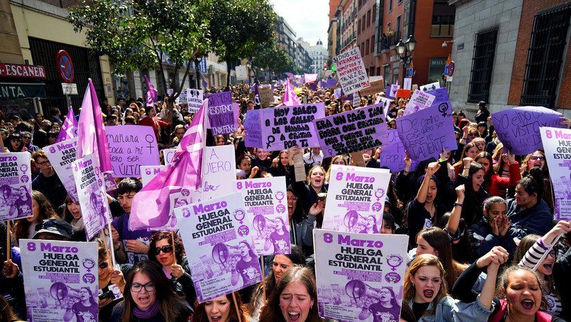 Huelga feminista en Madrid en el Día Internacional de la Mujer (VIDEO)