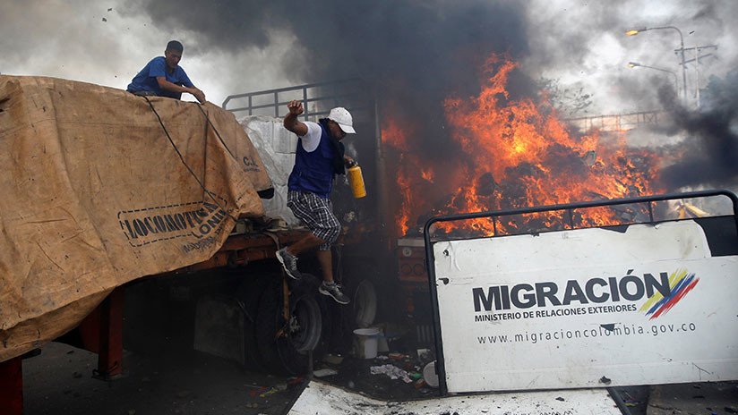 The New York Times: El camión con "ayuda humanitaria" no lo quemó el Gobierno de Maduro