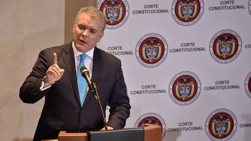 El presidente Iván Duque objeta la ley de Justicia para la Paz en Colombia