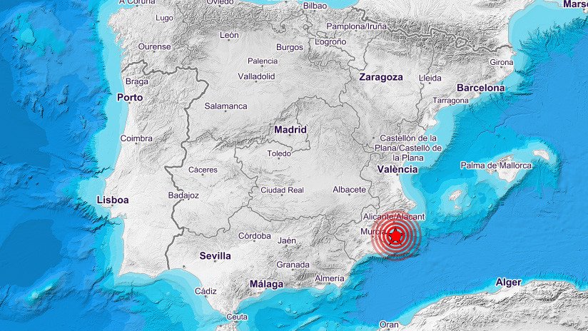 Se registra un sismo de magnitud 4,0 al sur de España