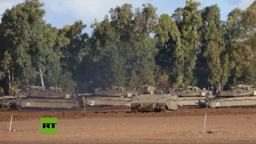 VIDEO: El Ejército israelí despliega tanques en la frontera con Gaza 