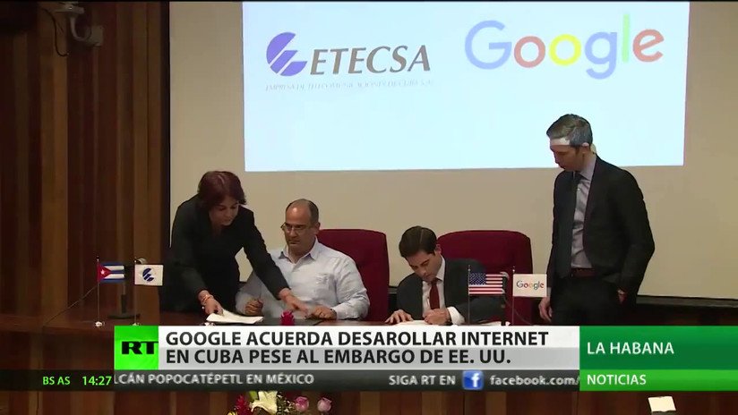 Google acuerda desarrollar la red de Internet de Cuba, pese al embargo de EE.UU.