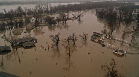 FOTOS: Las inundaciones récord en Nebraska vistas desde el espacio