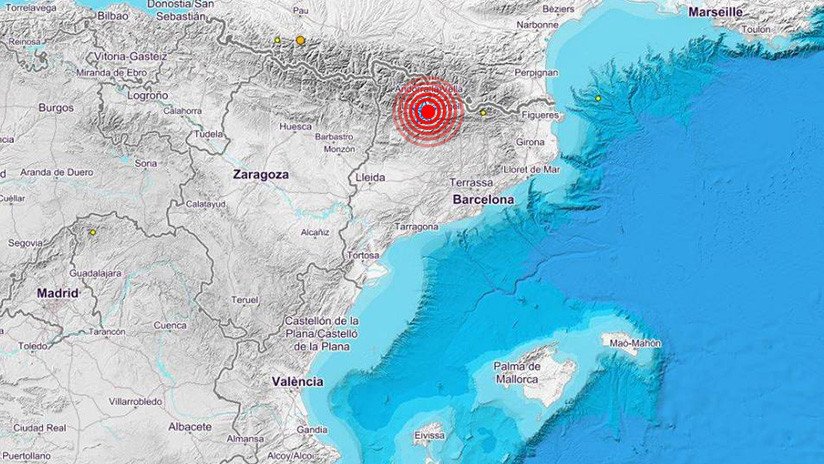 Se registra un terremoto de magnitud 4,3 en España, con epicentro en Lérida