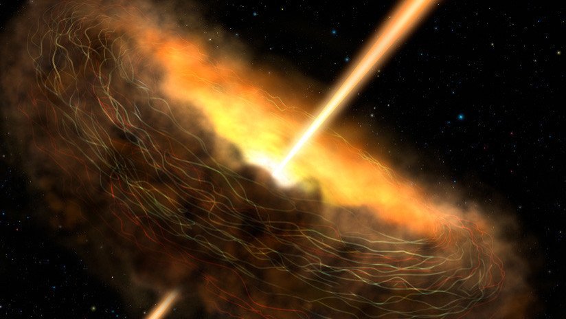 Explican el misterio de un agujero negro que absorbe masa de su estrella vecina y expulsa chorros de plasma 