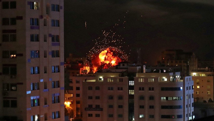 VIDEO: El momento exacto de uno de los ataques de Israel contra un objetivo en Gaza
