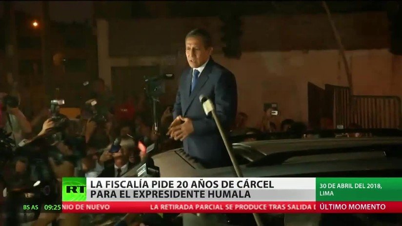 La Fiscalía peruana pide 20 años de prisión para el expresidente Ollanta Humala por lavado de activos