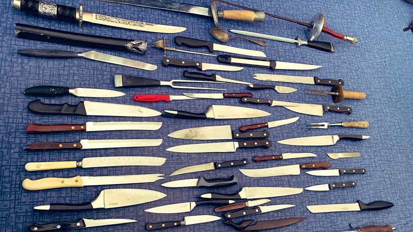 Policía británica provoca burlas al publicar una foto de un alijo de armas que incluía una cuchara 