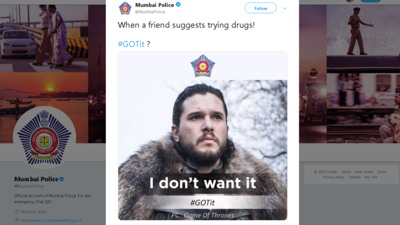 La Policía india 'recluta' a Jon Snow para una campaña contra las drogas