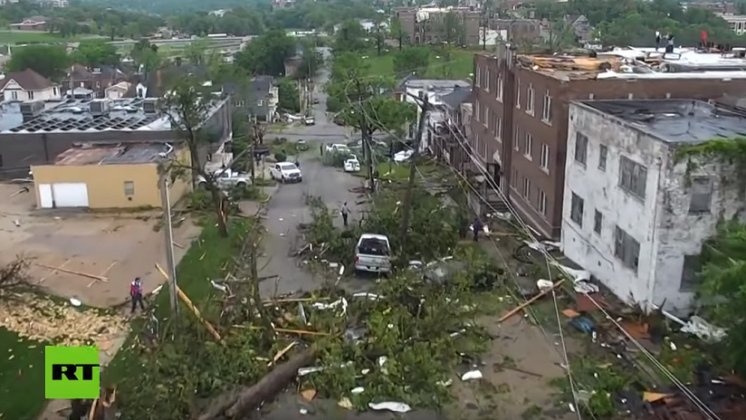 VIDEO: Un dron capta la destrucción en la capital de Misuri tras un tornado