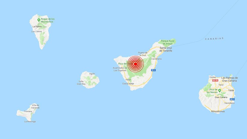 España: Registran en Tenerife más de 500 pequeños sismos en menos de dos horas 