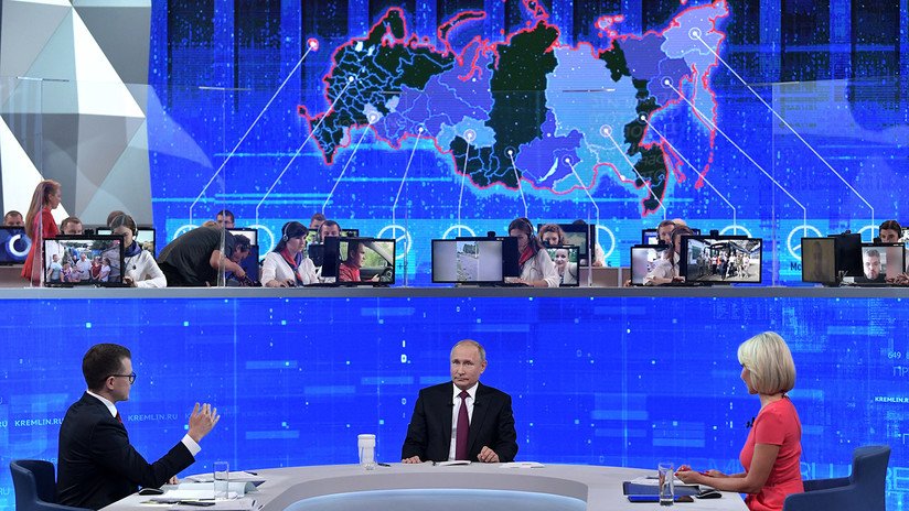 Putin aborda Huawei, Trump, sanciones y otros temas durante la 'Línea directa' con sus conciudadanos
