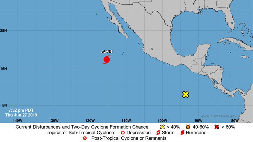 Se forma el primer huracán de la temporada 2019 en el este del Pacífico