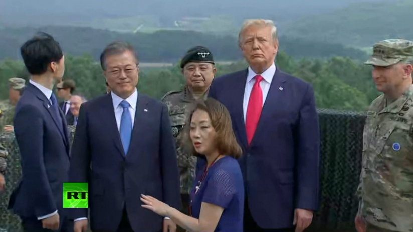 VIDEO: Trump llega a la frontera entre las dos Coreas para encontrarse con Kim Jong-un