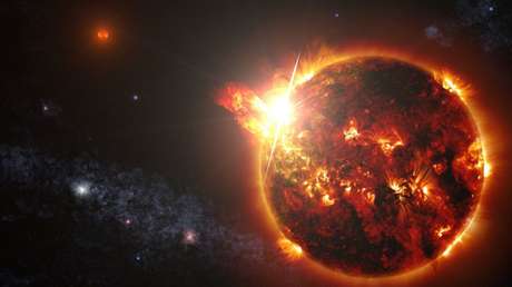 Detectan y miden una erupción estelar gigante por primera vez