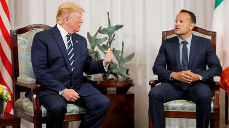 VIDEO: Trump sorprende al primer ministro de Irlanda, al desearle suerte con "su muro" fronterizo tras el Brexit