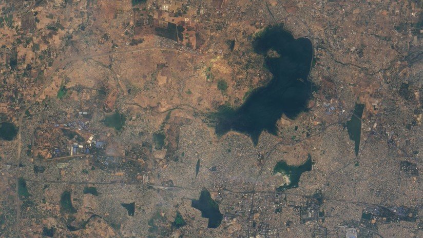 La NASA publica el 'antes' y 'después' de Chennai, una de las mayores ciudades indias, que se quedará sin agua