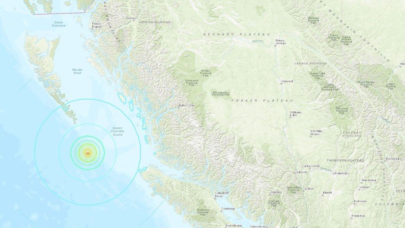 Un sismo de magnitud 6,2 se registra en Canadá