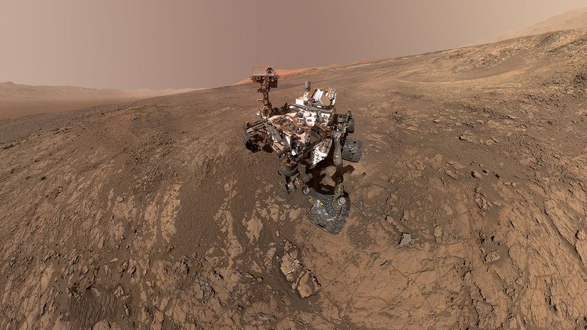FOTO: La NASA publica una instantánea del Curiosity en acción tomada desde la órbita de Marte