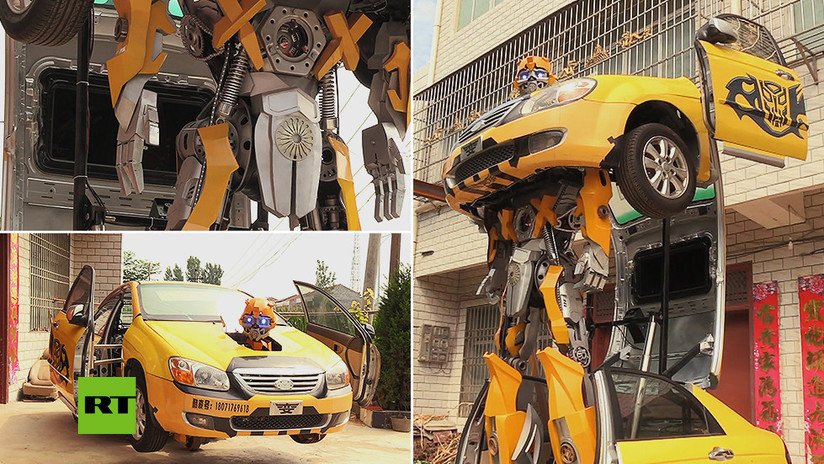 VIDEO: Un diseñador de juguetes 'da vida' a un gigante robot transformer