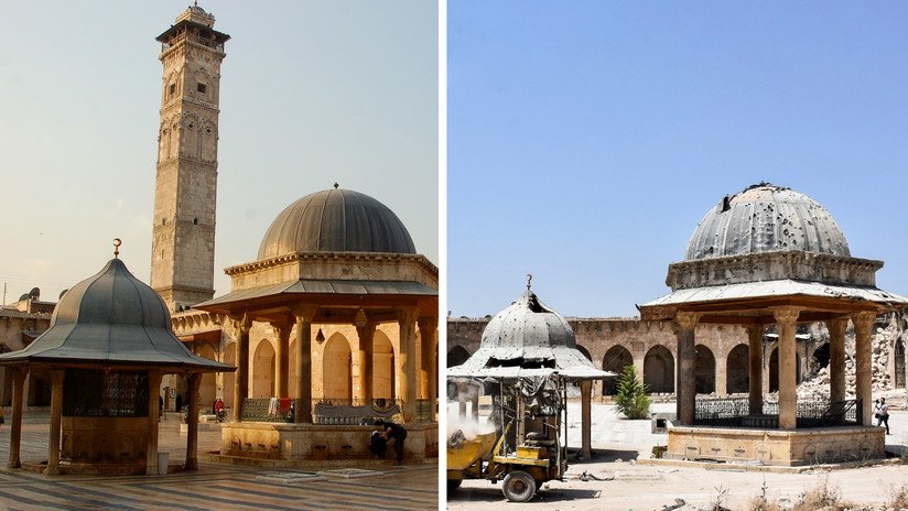 FOTOS: El antes y después de la reconstrucción de monumentos famosos en la ciudad siria de Alepo
