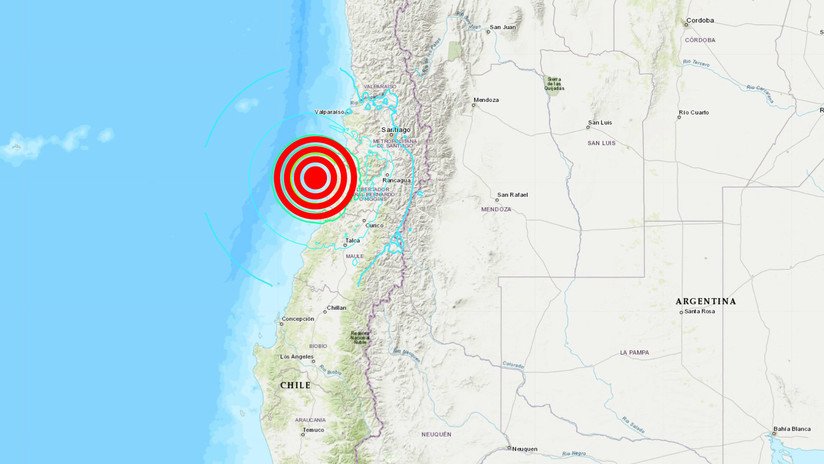 Registran un terremoto de 6,8 frente a las costas de Chile