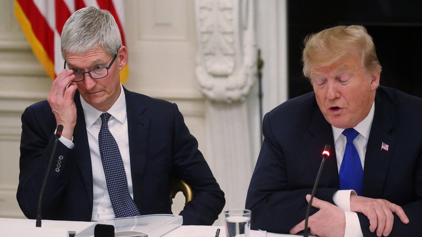 Trump 'toma nota' del pronóstico de Apple sobre las consecuencias de la guerra comercial con China
