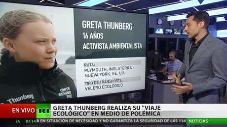 La activista Greta Thunberg realiza su 'viaje ecológico' a Nueva York en medio de polémica